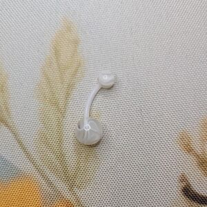 NWOT white Acrylic Belly Button Jewelry